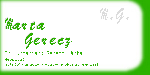 marta gerecz business card