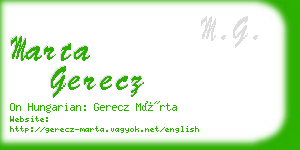 marta gerecz business card